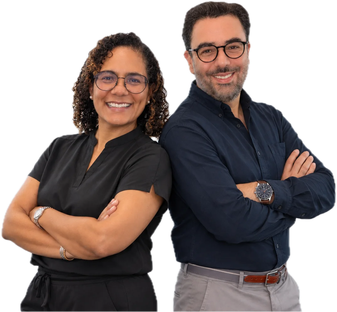 Angela E'akels, APRN, and Dr. Federico Hinestrosa