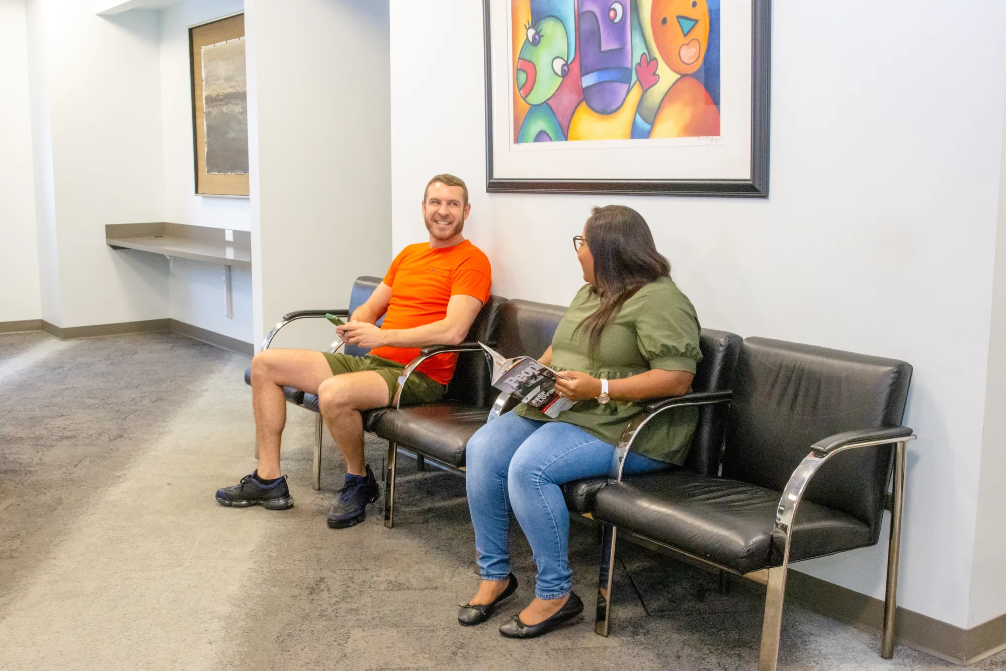 Patients in the OIC Inspired waiting room